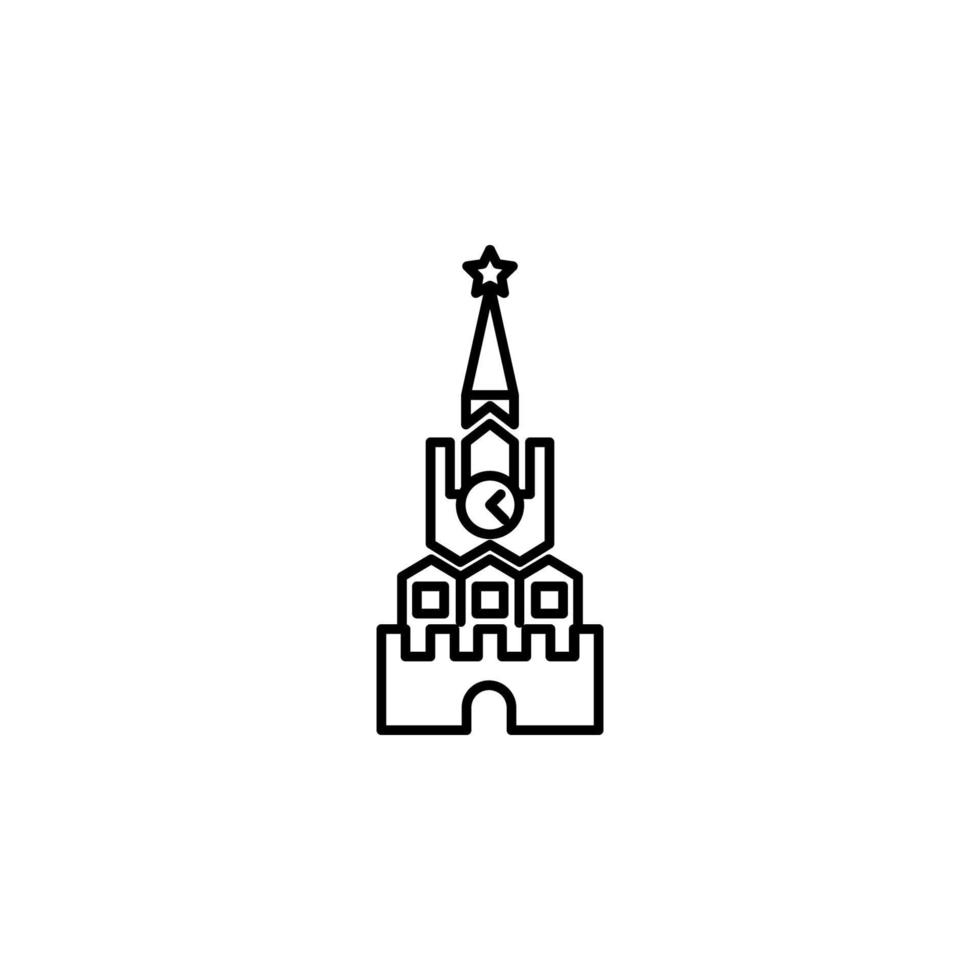 russo, cultura, Cremlino vettore icona