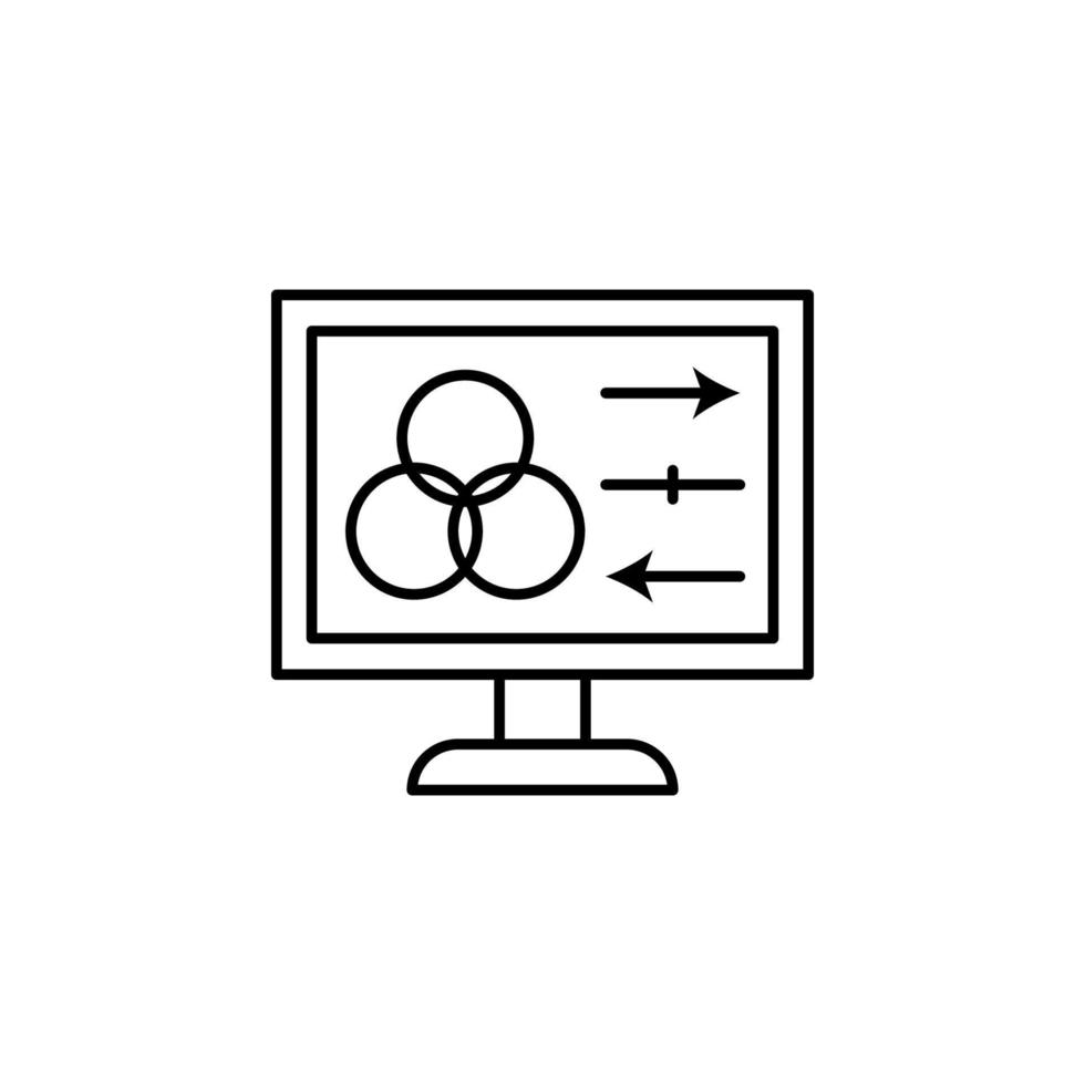 colore regolazione, computer, grafici vettore icona