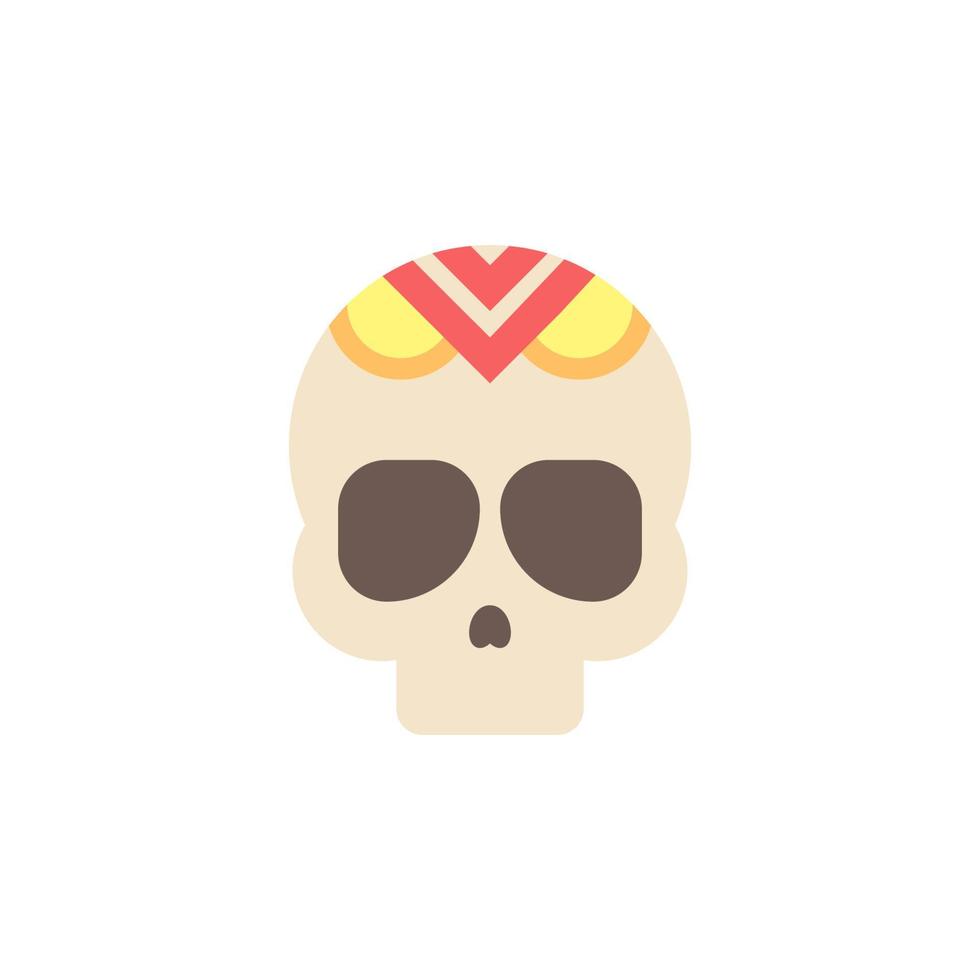 cranio colore vettore icona