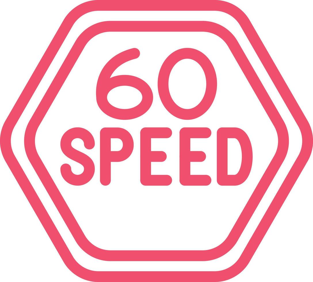 60 velocità limite vettore icona design