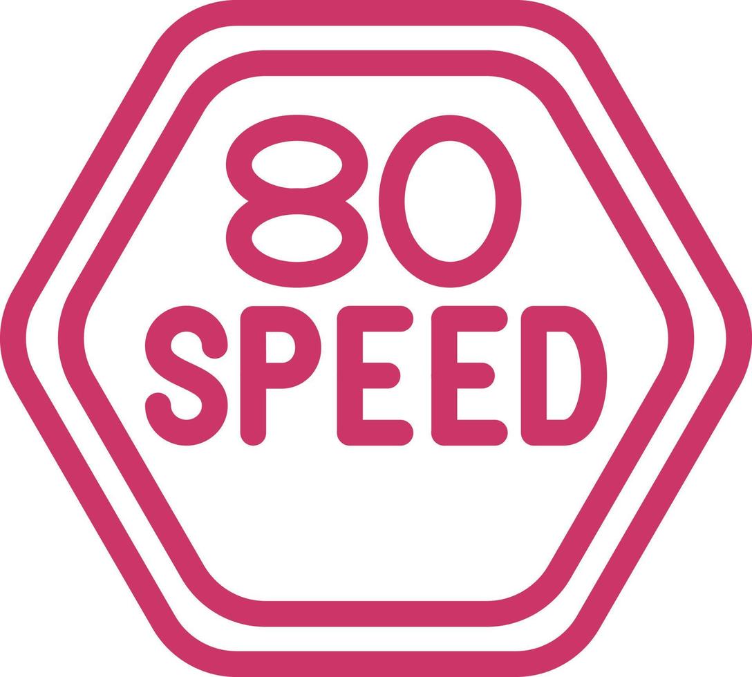 80 velocità limite vettore icona design