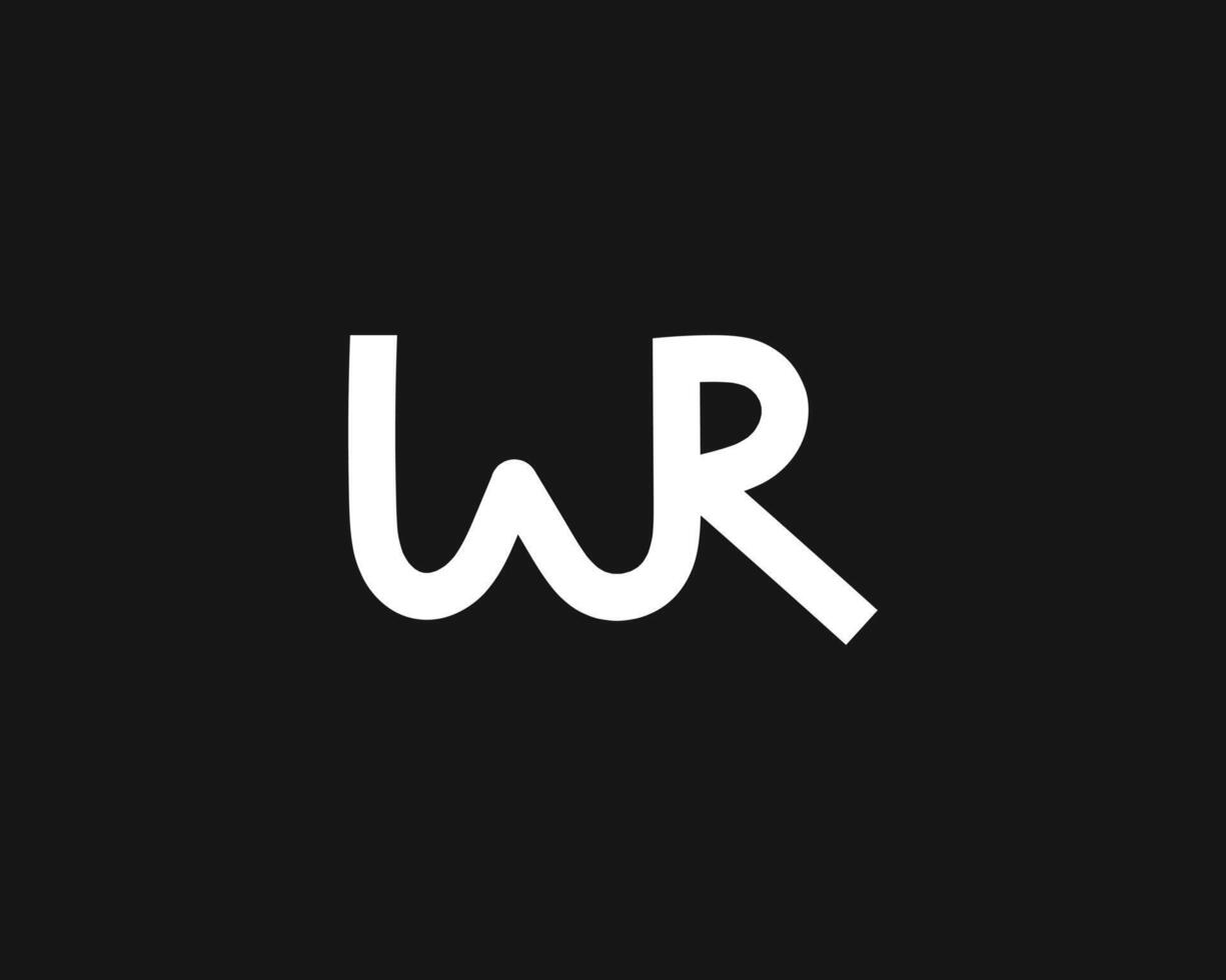 creativo lettera wr logo design vettore modello