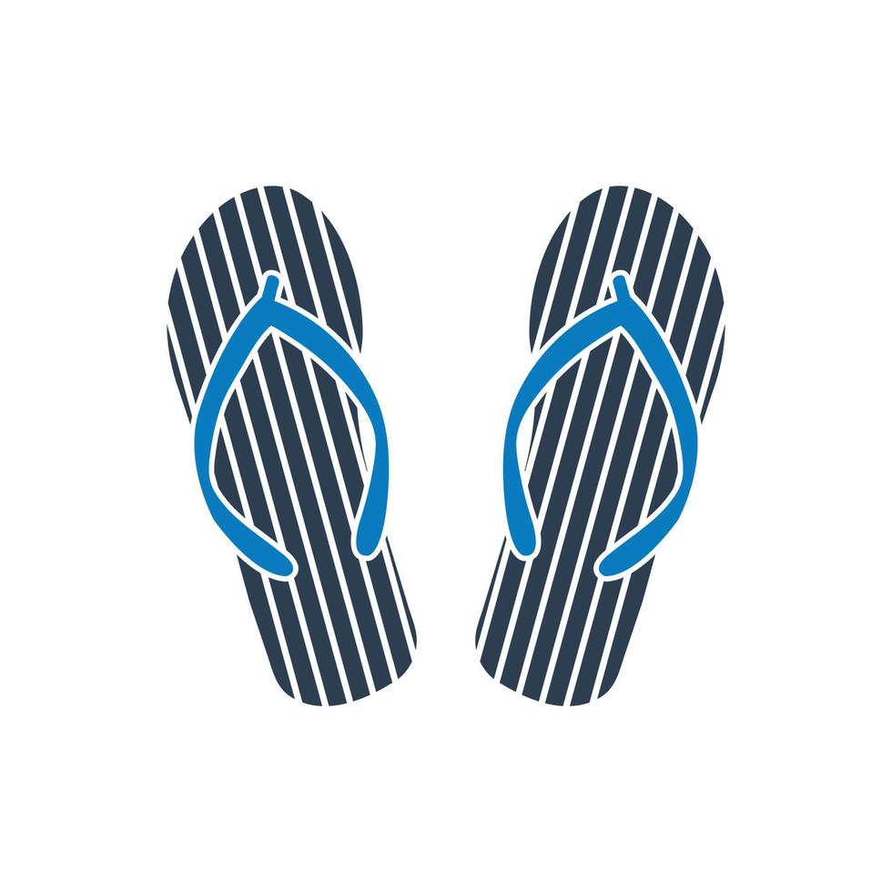 spiaggia Flip flop icona. modificabile vettore eps simbolo illustrazione.