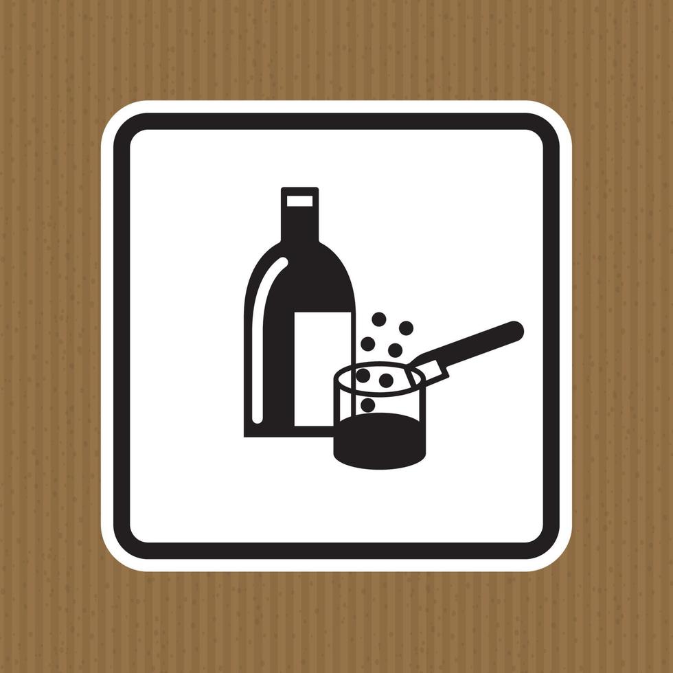 prodotti chimici in uso segno simbolo isolare su sfondo bianco, illustrazione vettoriale eps.10