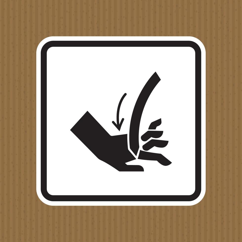 taglio del segno simbolo lama curva a mano isolare su sfondo bianco, illustrazione vettoriale