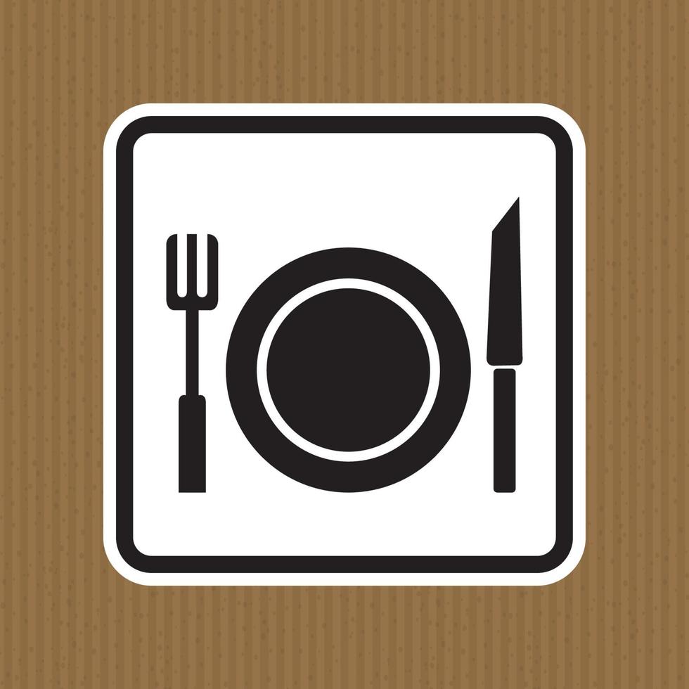 nessun segno di simbolo di mangiare isolare su sfondo bianco, illustrazione vettoriale