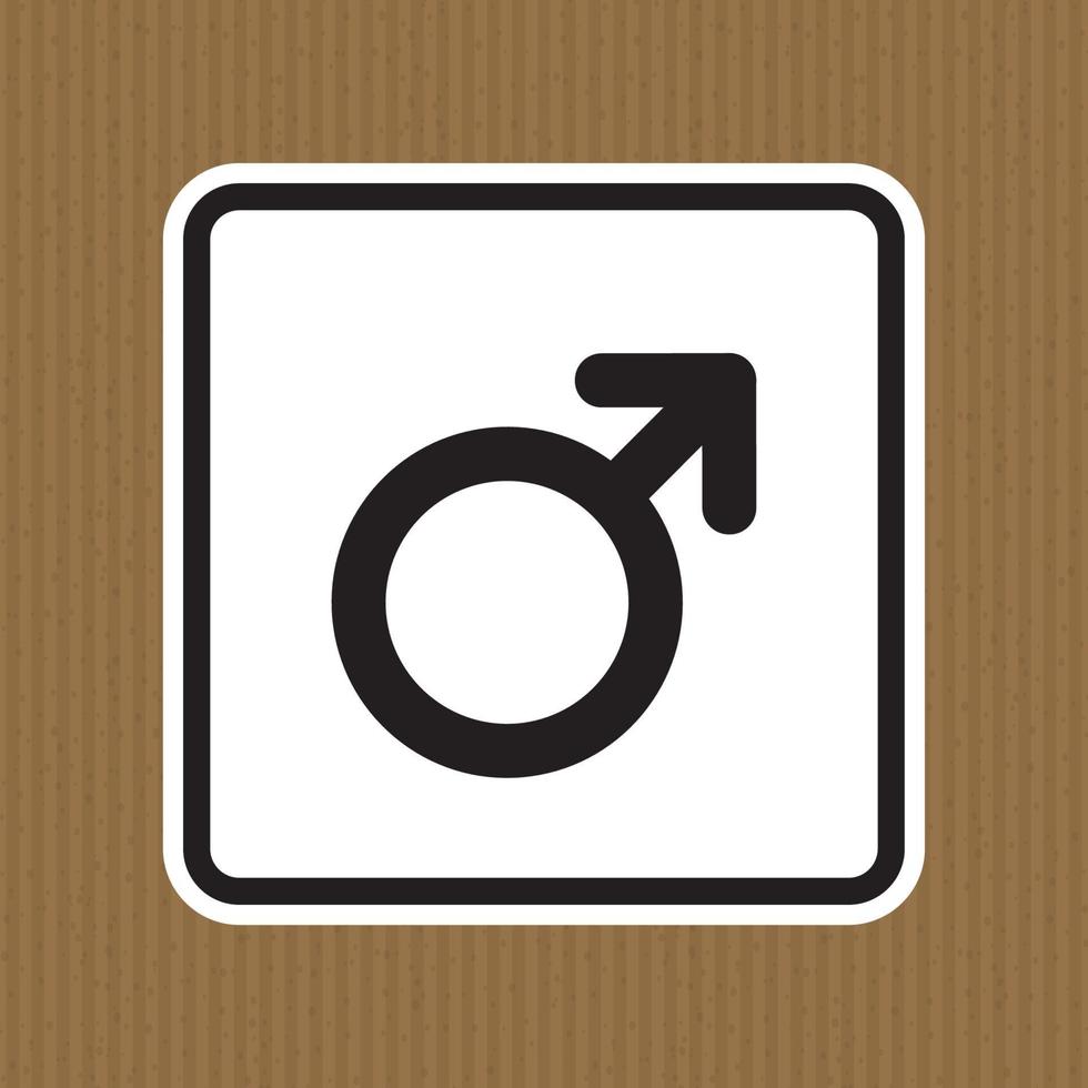 nessun segno simbolo maschile isolare su sfondo bianco, illustrazione vettoriale