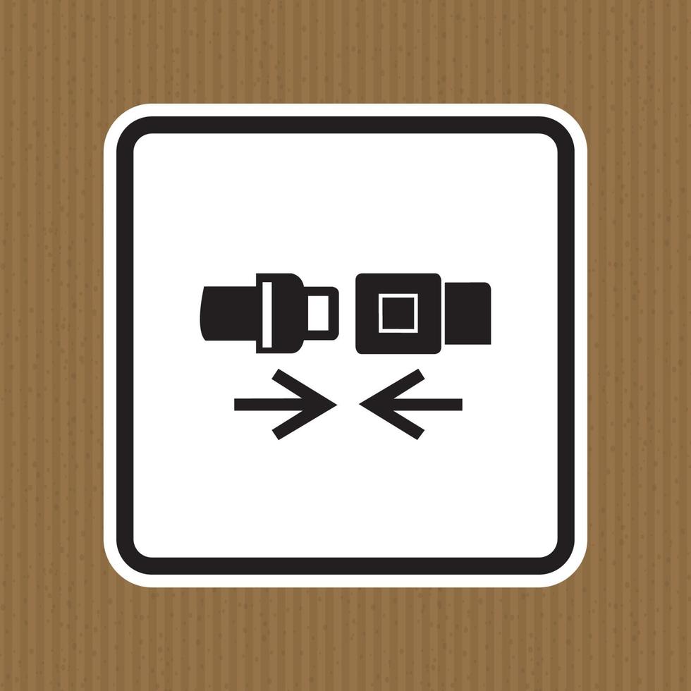 ppe icon. indossare cintura di sicurezza simbolo segno isolato su sfondo bianco, illustrazione vettoriale eps.10