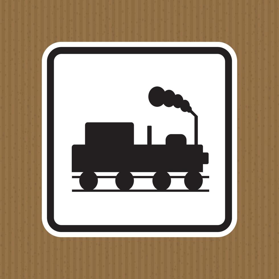 pericolo attenzione ai treni simbolo segno isolare su sfondo bianco, illustrazione vettoriale