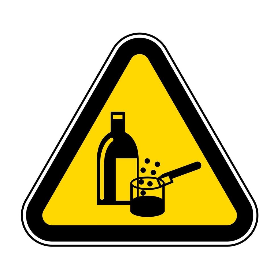 prodotti chimici in uso segno simbolo isolare su sfondo bianco, illustrazione vettoriale eps.10