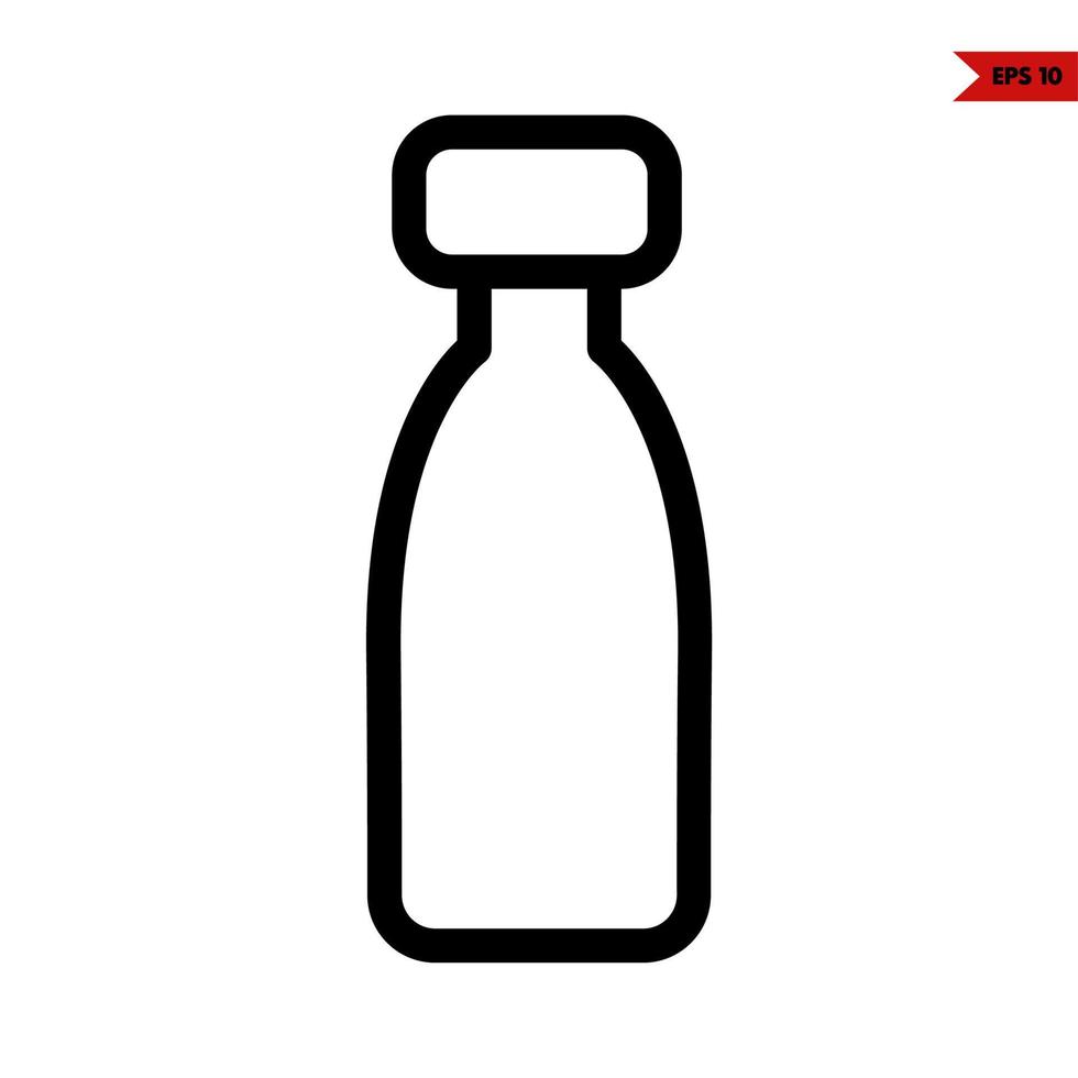 bottiglia bevanda linea icona vettore