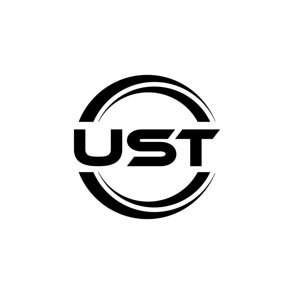 ust lettera logo design nel illustrazione. vettore logo, calligrafia disegni per logo, manifesto, invito, eccetera.