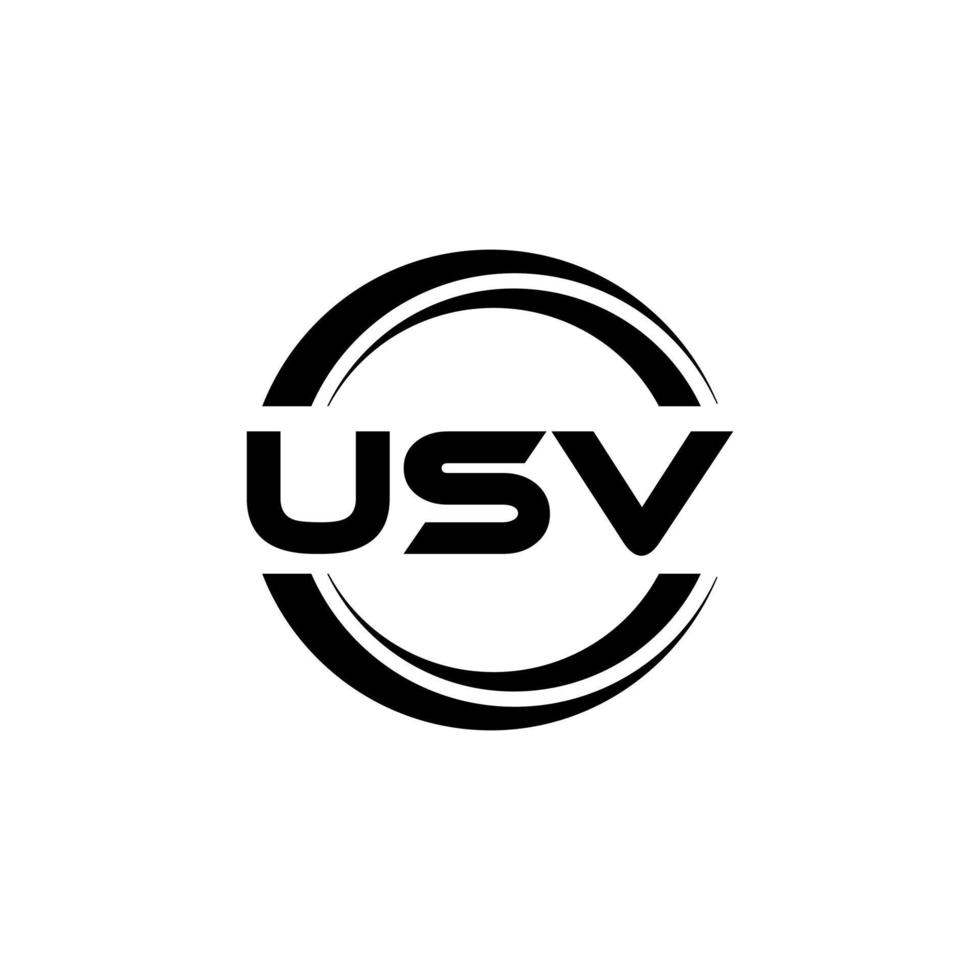 usv lettera logo design nel illustrazione. vettore logo, calligrafia disegni per logo, manifesto, invito, eccetera.