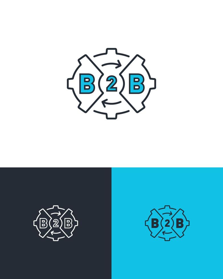 b2b servizio o transazione icona vettore