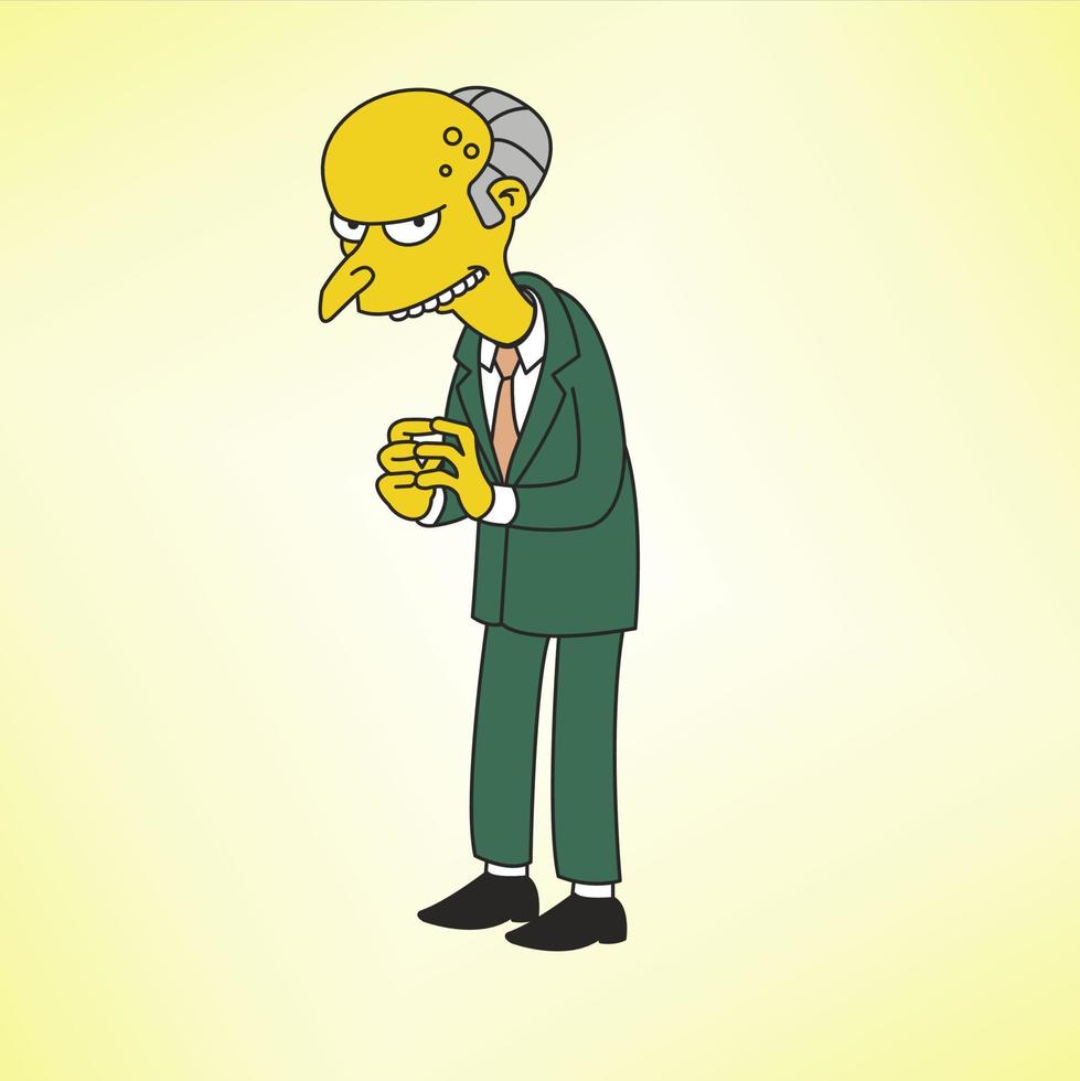 simpson cartone animato collezione di personaggi vettore