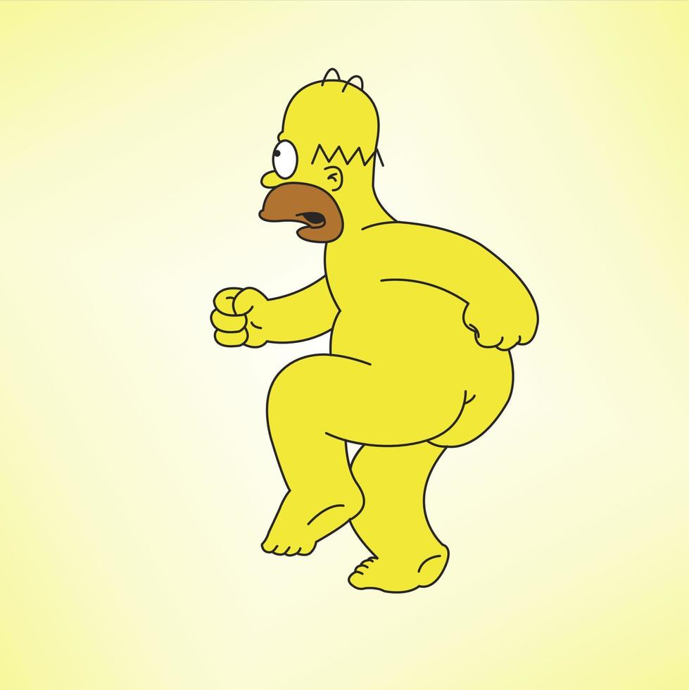 simpson cartone animato collezione di personaggi vettore