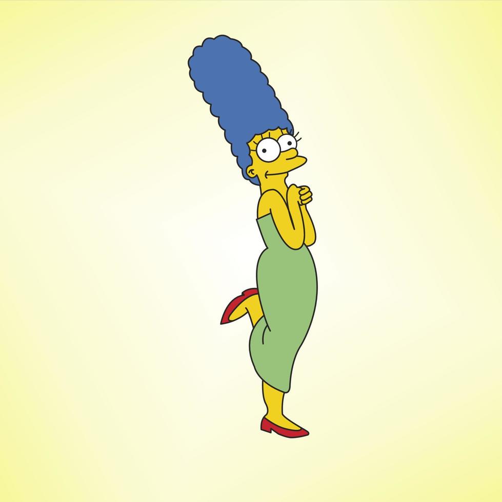 simpson cartone animato collezione di personaggi vettore