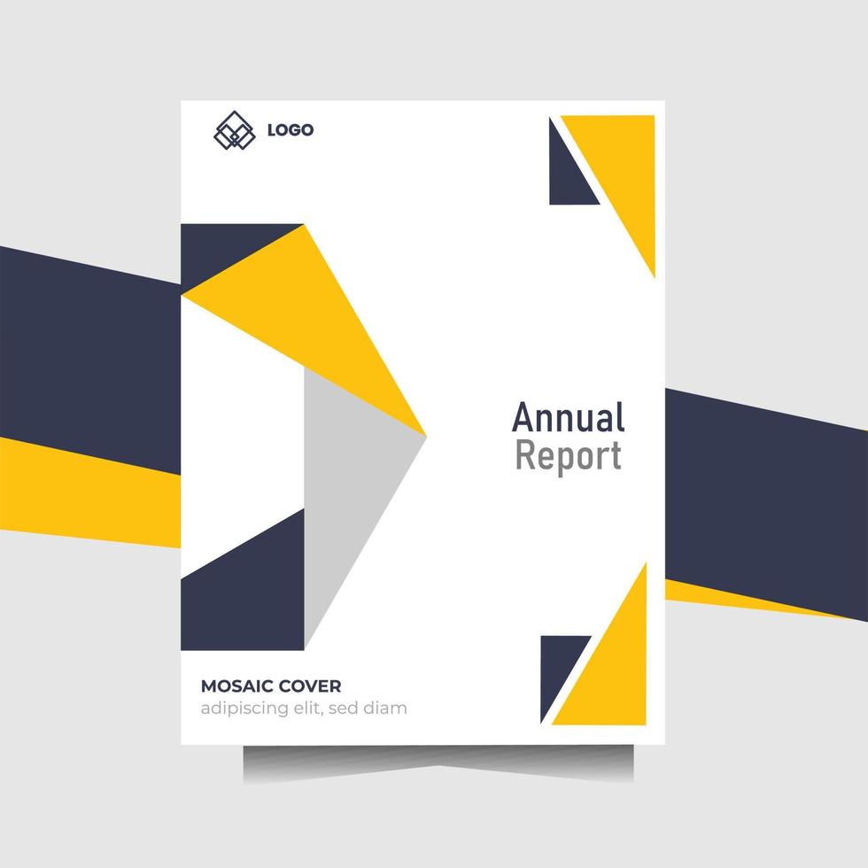 modello vettoriale gratuito per la relazione annuale, perfetto per il profilo aziendale, il volantino aziendale e la copertina del libro