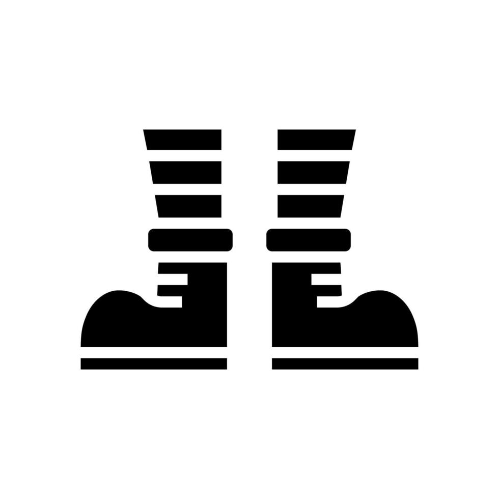 gamba piedi elfo glifo icona vettore illustrazione