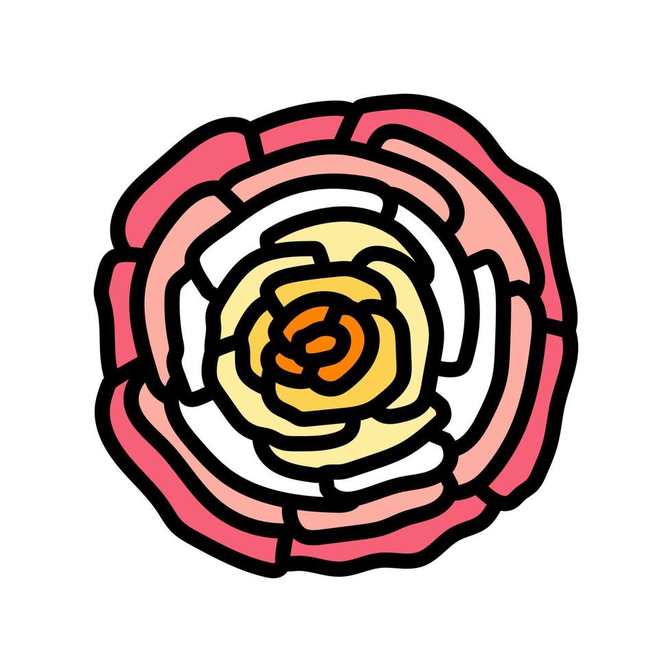 ranuncolo fiore primavera colore icona vettore illustrazione