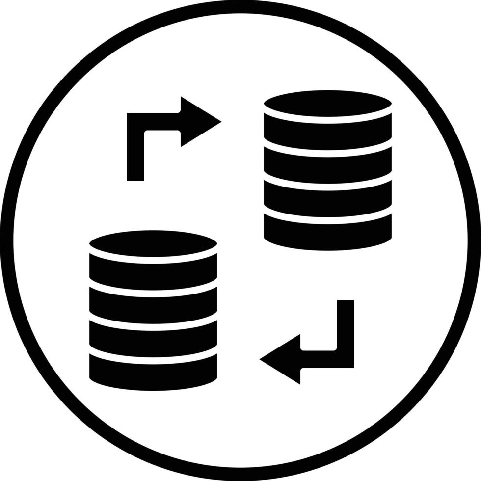 dati trasferimento vettore icona design