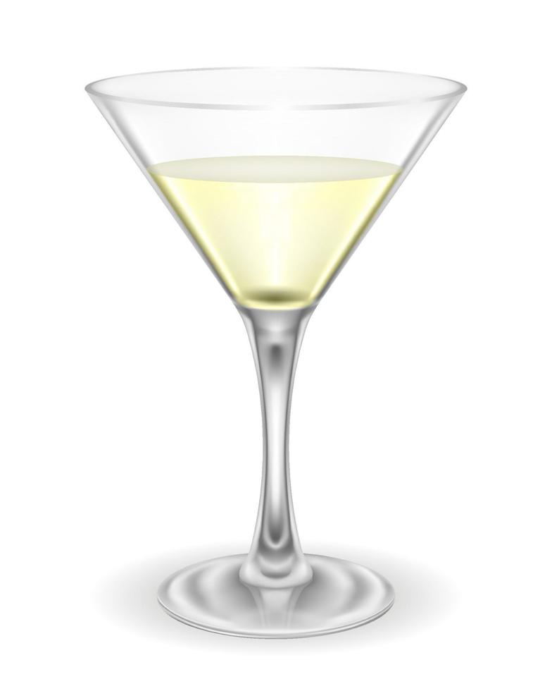 Martini cocktail alcolizzato bevanda bicchiere vettore illustrazione isolato su bianca sfondo