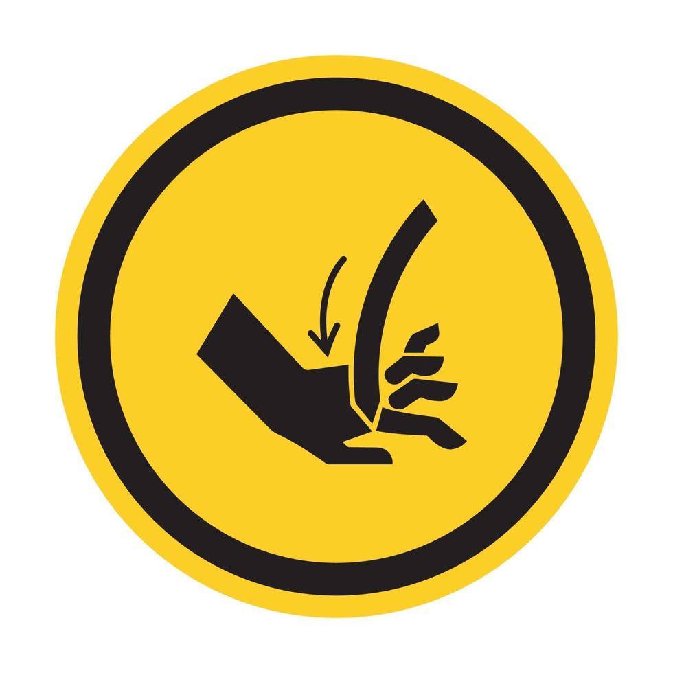 taglio del segno simbolo lama curva a mano isolare su sfondo bianco, illustrazione vettoriale
