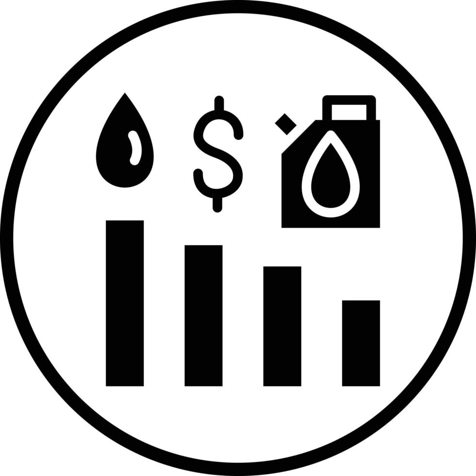 olio azione mercato vettore icona design