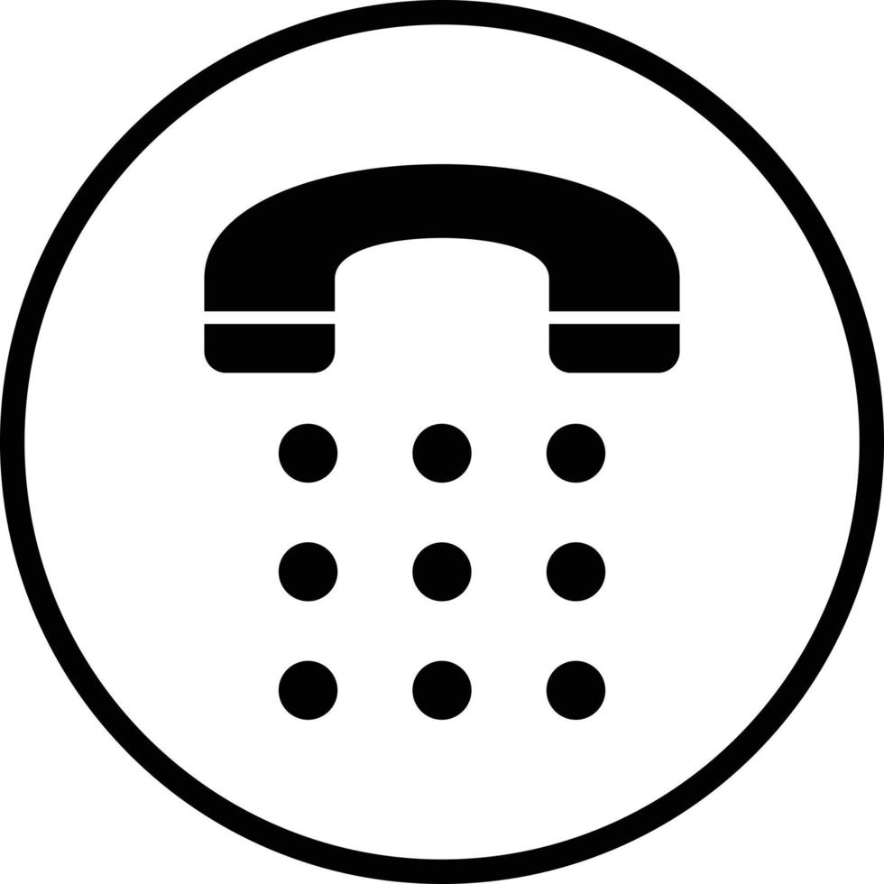 Telefono comporre vettore icona design