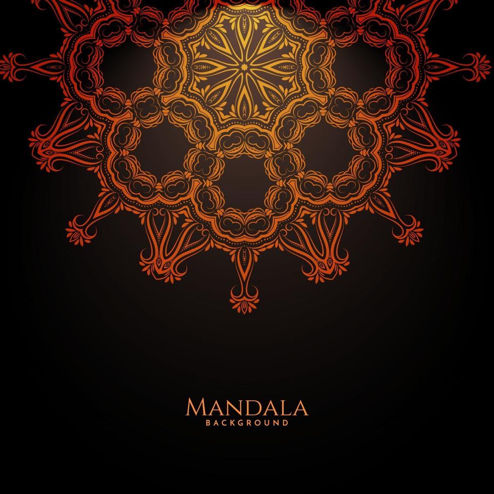 bellissimo sfondo di lusso decorativo design mandala vettore