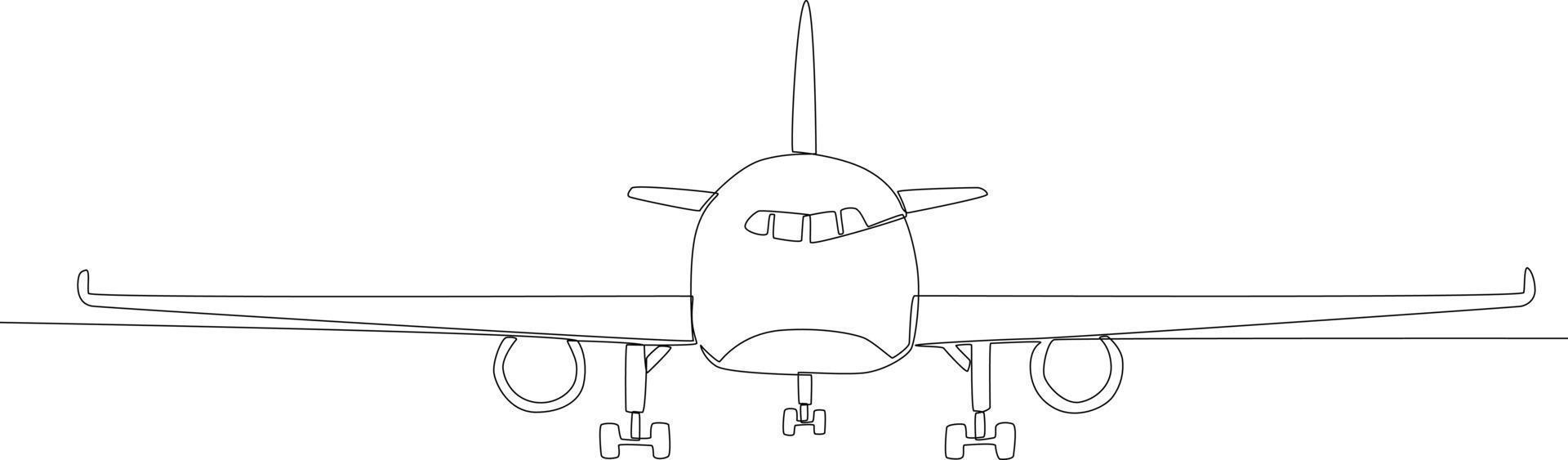 posteriore Visualizza di un aereo volante nel il cielo vettore