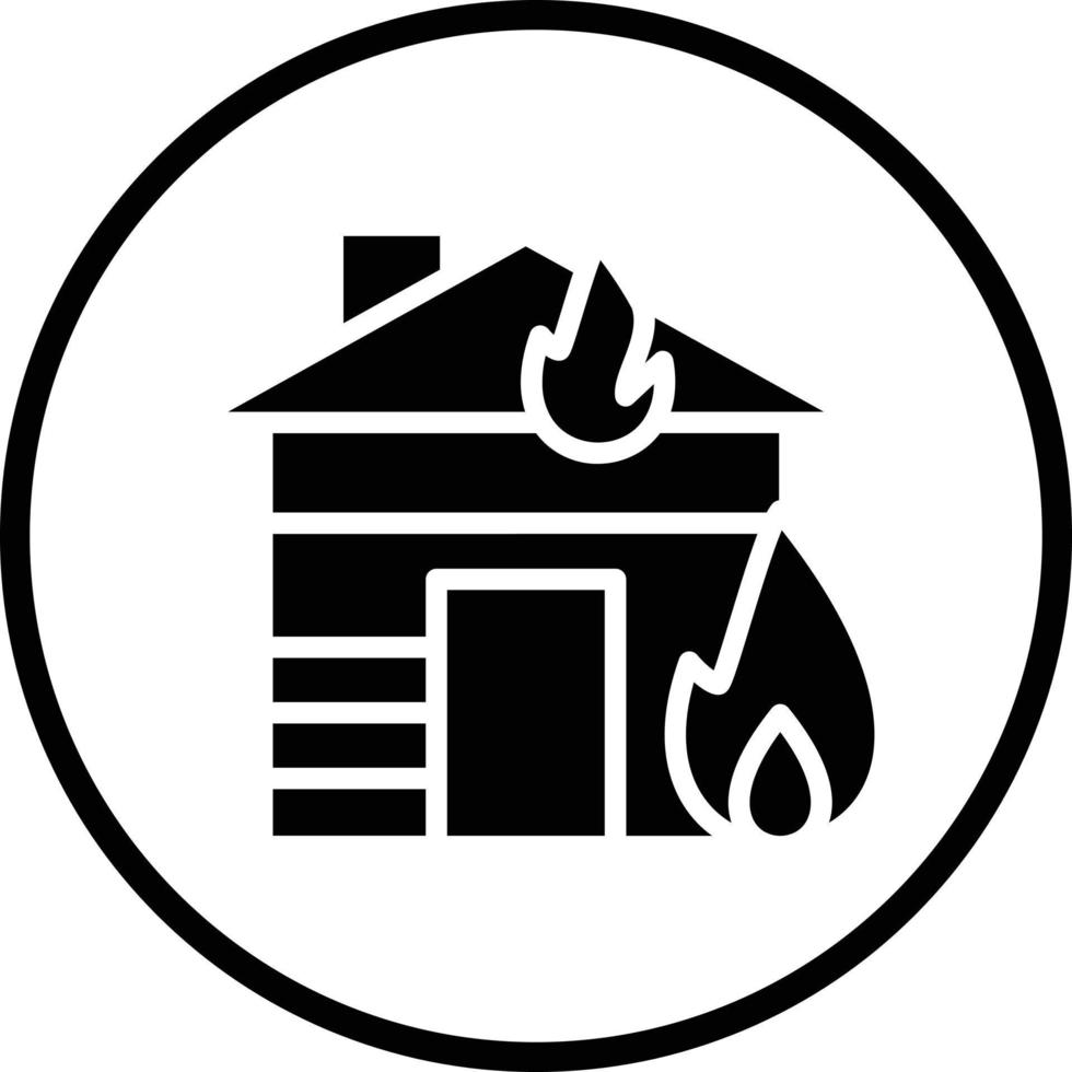 Casa fuoco vettore icona design
