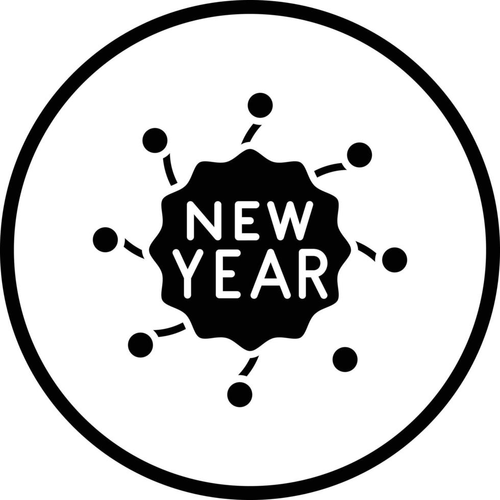 contento nuovo anno vettore icona design