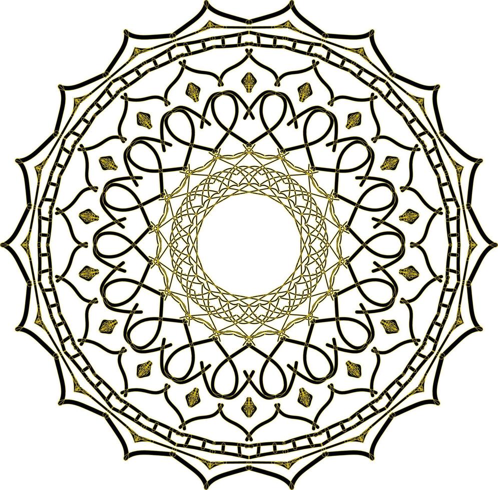 lusso mandala con arabesco modello Arabo fiore islamico per decorazione ornamento vettore