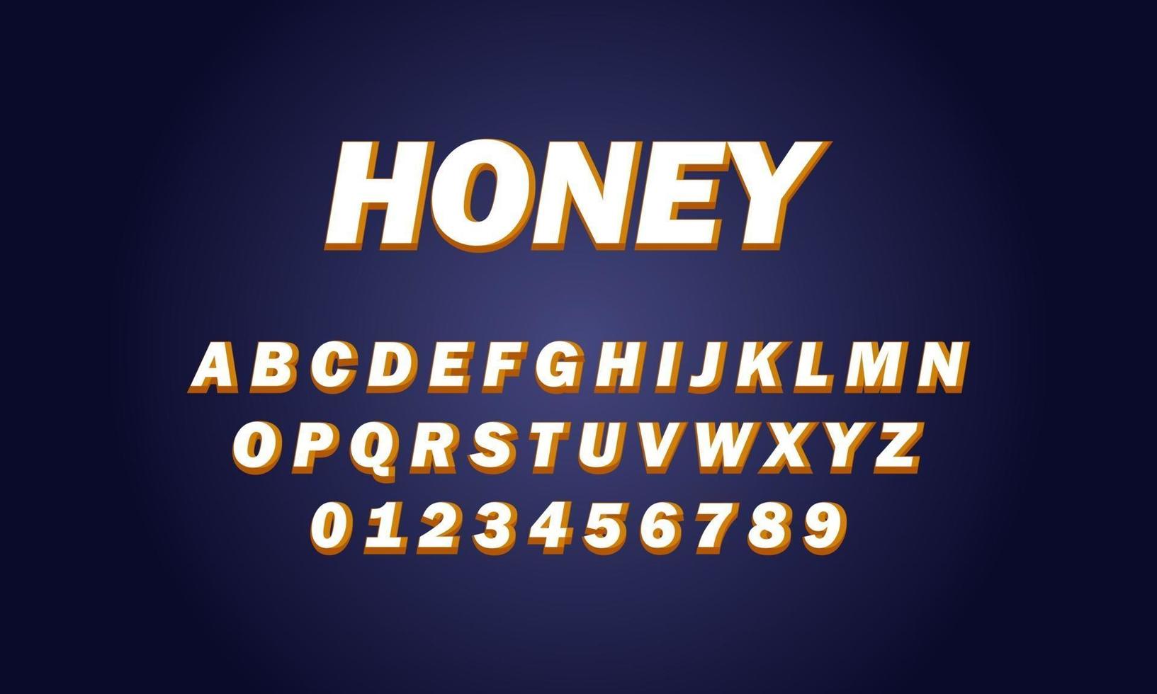alfabeto del carattere di miele vettore