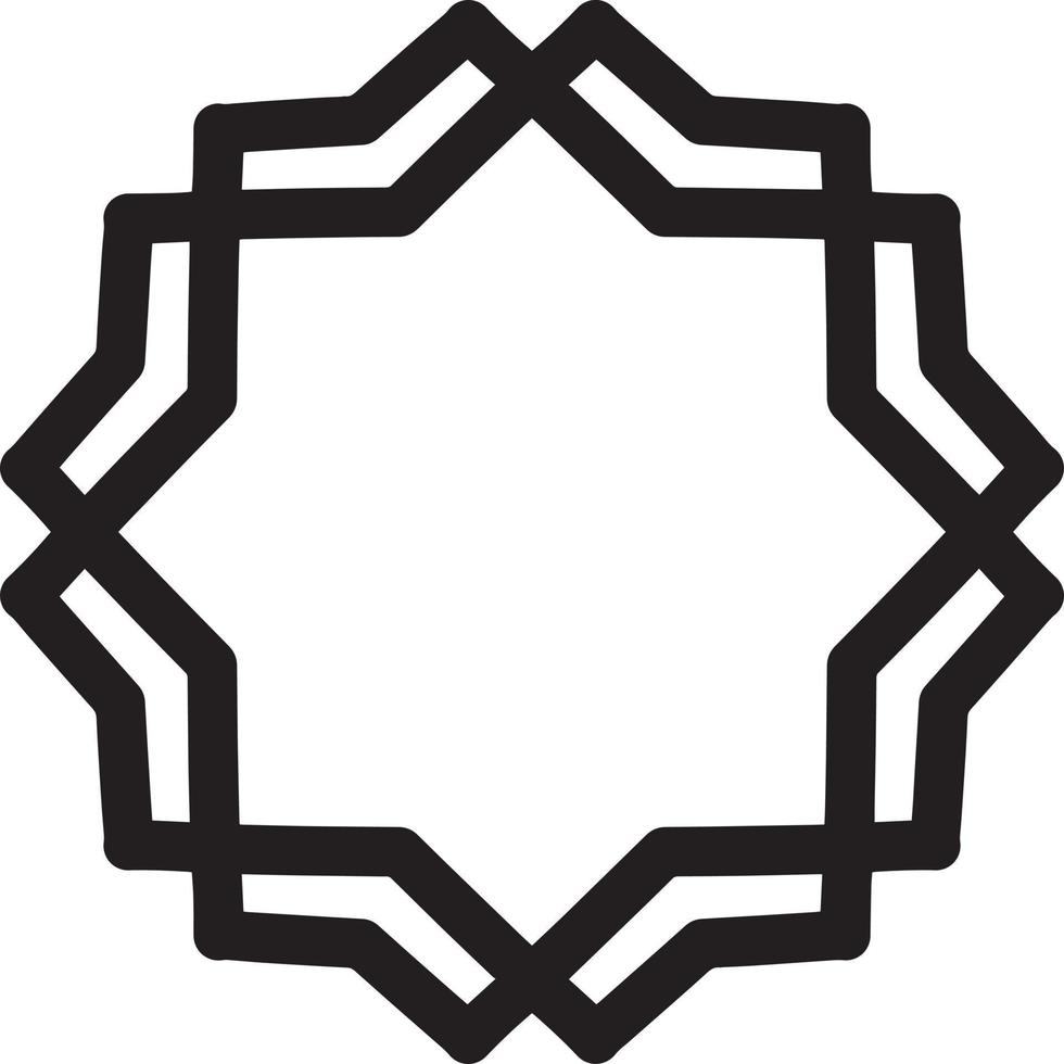 islamico stella telaio. islamico icona vettore