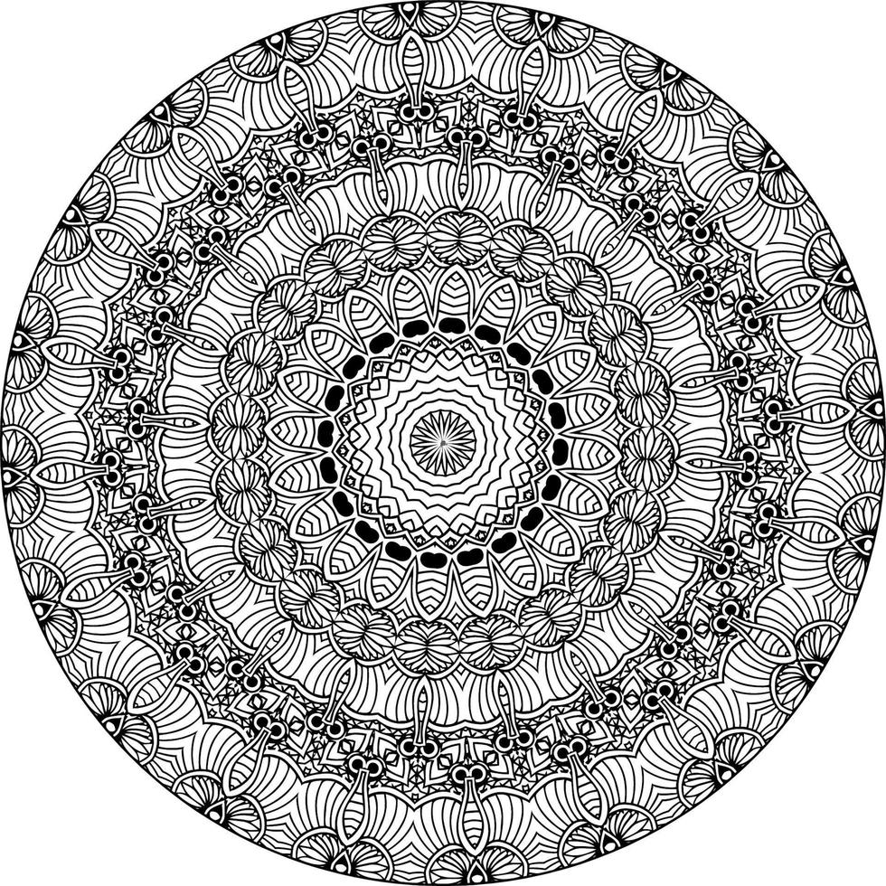 astratto mandala modello. arte su il parete. colorazione libro pizzo modello il tatuaggio. design per un' sfondo dipingere camicia e piastrella etichetta disegno, decorativo cerchio ornamento nel etnico orientale stile vettore