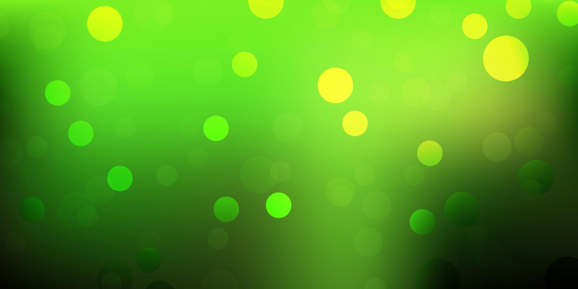 sfondo vettoriale verde chiaro, giallo con punti.