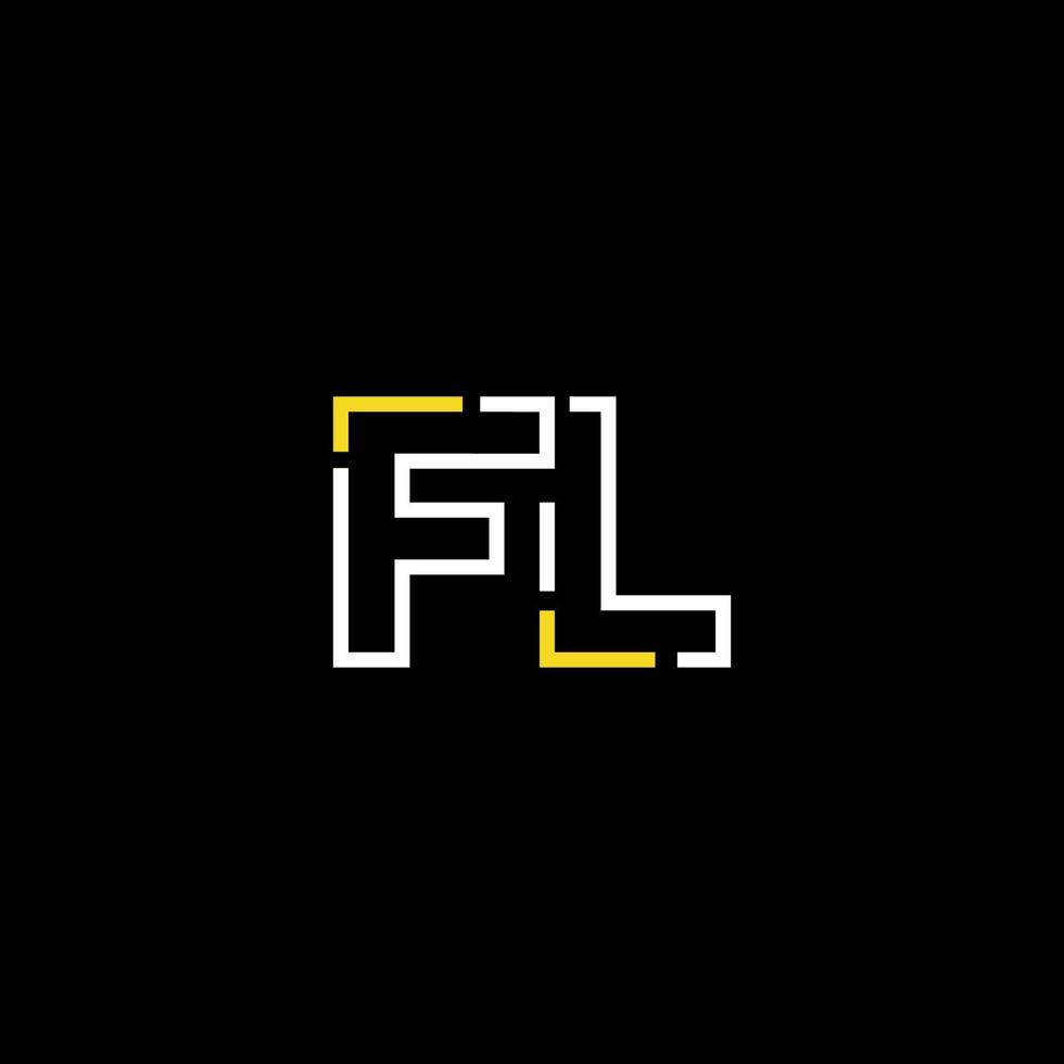 astratto lettera fl logo design con linea connessione per tecnologia e digitale attività commerciale azienda. vettore