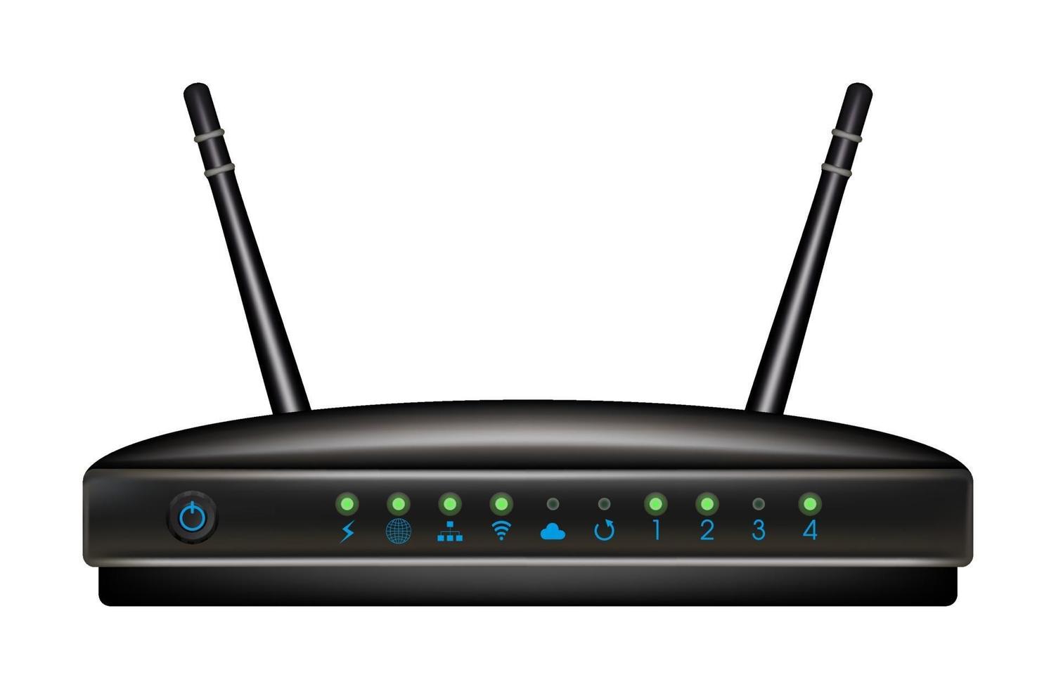 vettore router nero