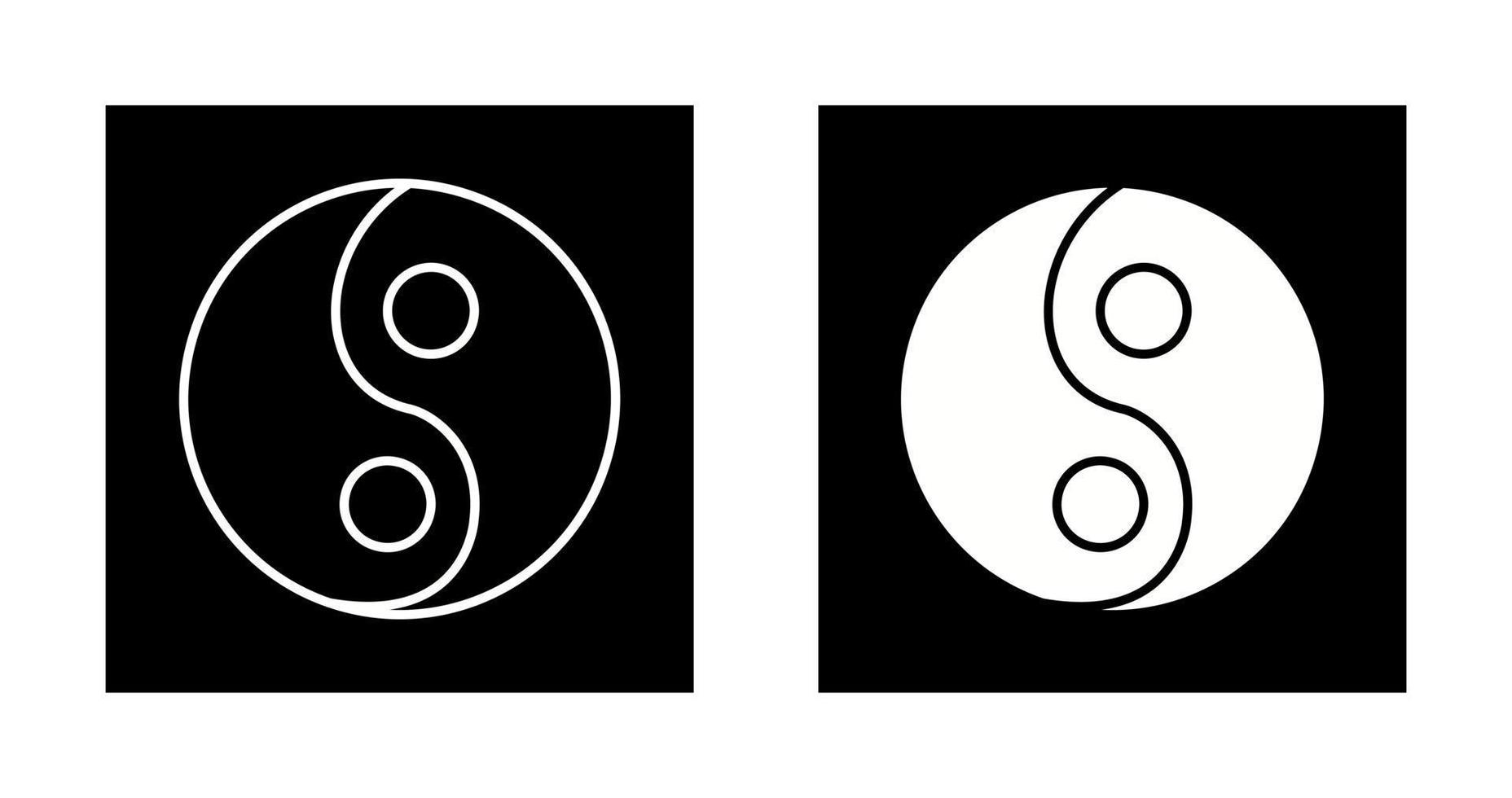 yin yang vettore icona