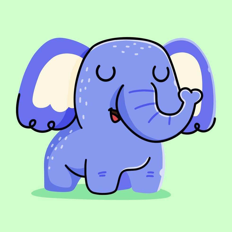carino elefante cartone animato. vettore cartone animato illustrazione