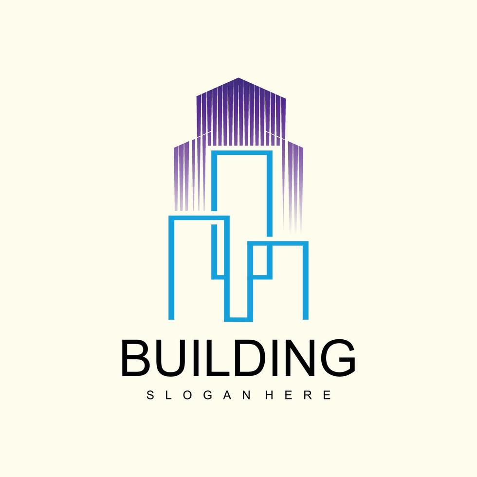 edificio logo design con unico idea, vero proprietà, appartamento, Casa vettore