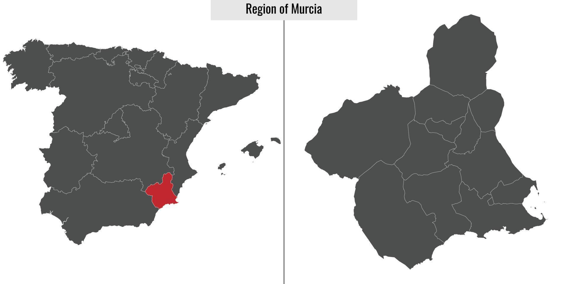 carta geografica regione di Spagna vettore