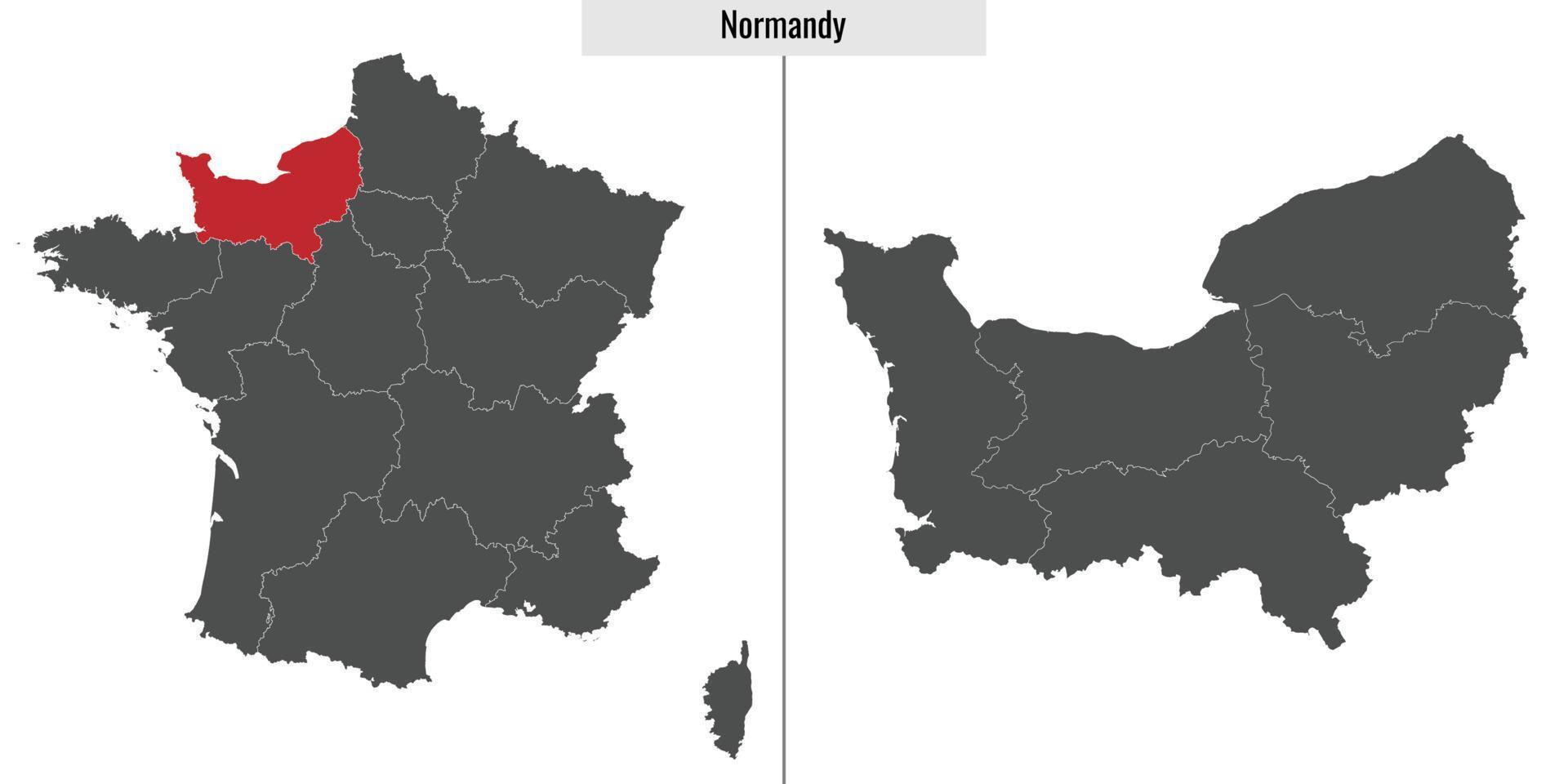 carta geografica regione di Francia vettore