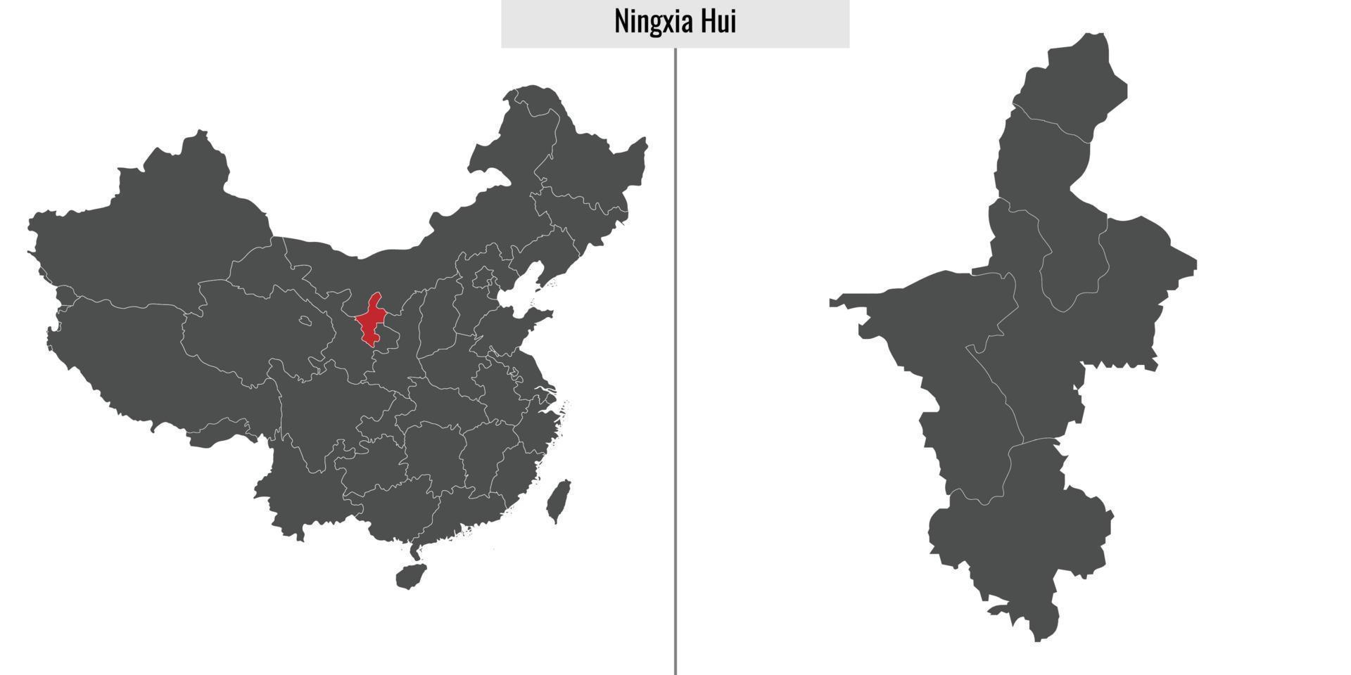 carta geografica Provincia di Cina vettore