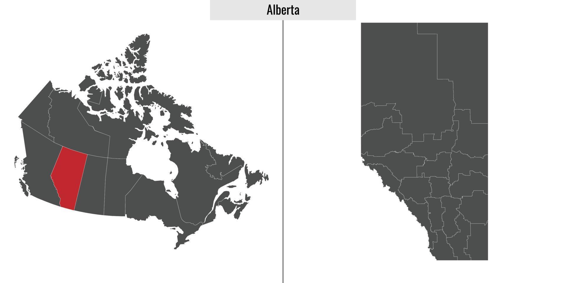 carta geografica Provincia di Canada vettore