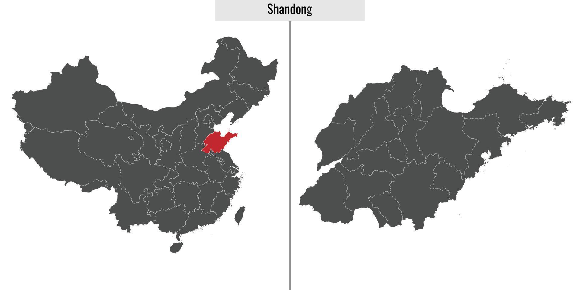 carta geografica Provincia di Cina vettore