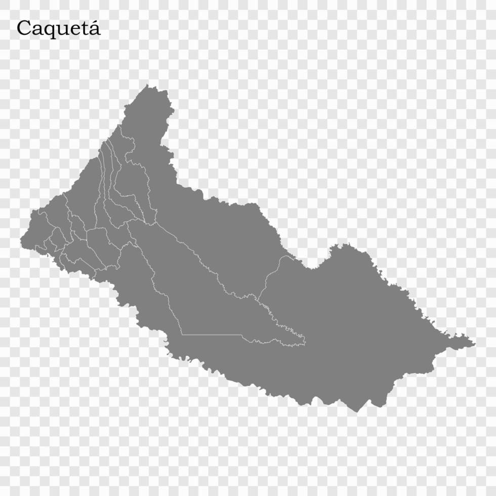 alto qualità carta geografica è un' stato di Colombia vettore