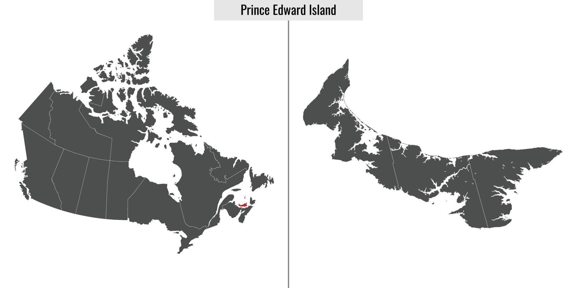 carta geografica Provincia di Canada vettore